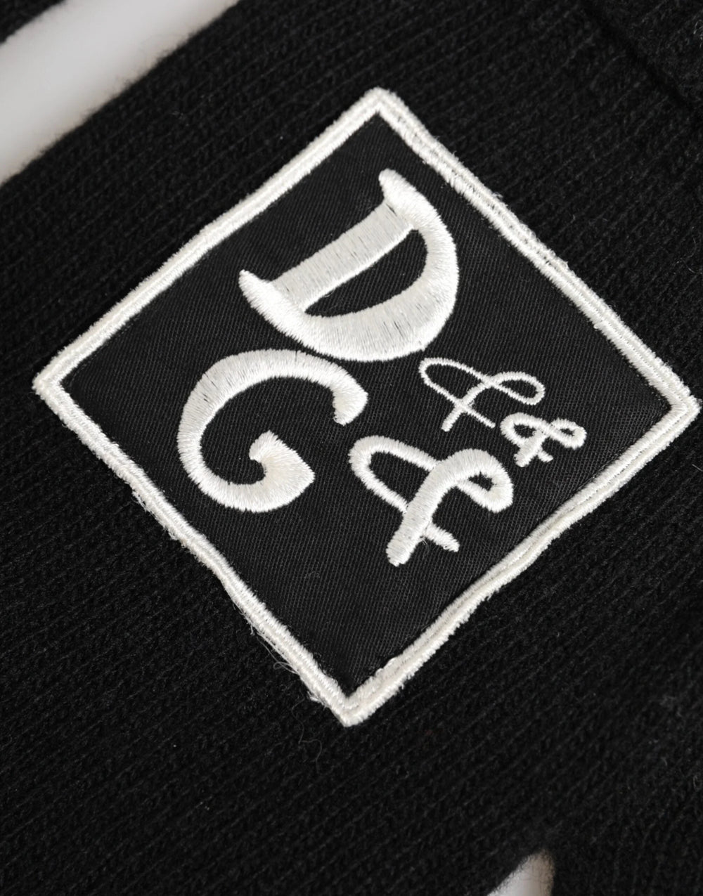 Dolce & Gabbana Black Virgin Wool Knit Hands Mitten Men Gloves - 9|M