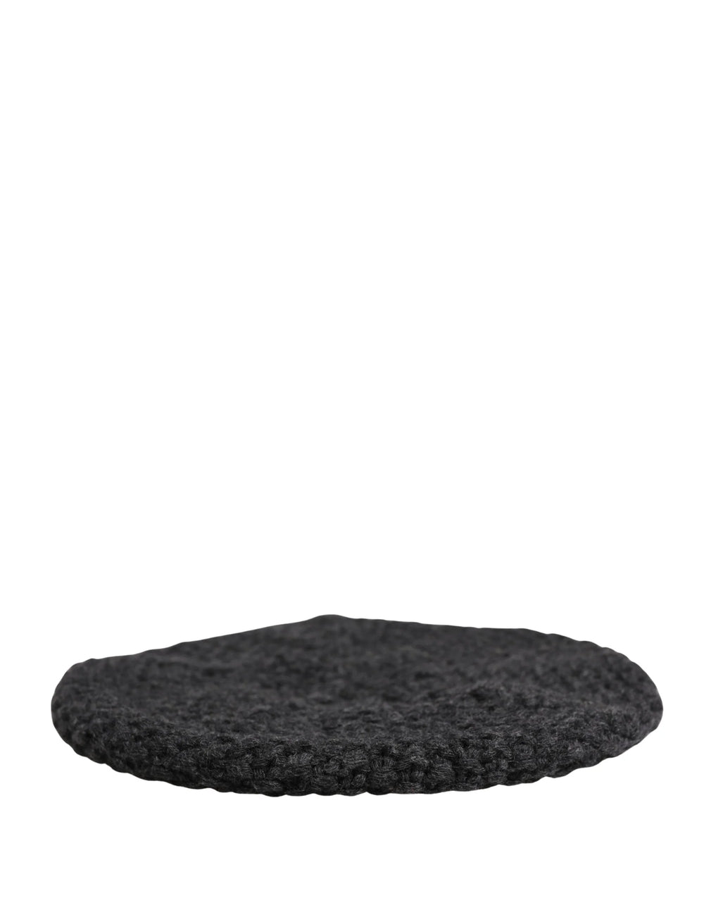 Dolce & Gabbana Black Virgin Wool Knitted Winter Beret Hat - Beanies