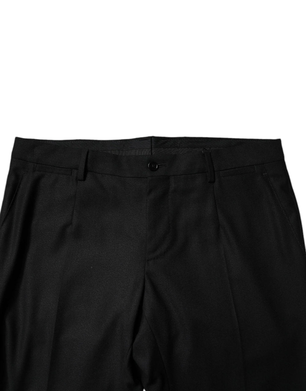 Dolce & Gabbana Black Virgin Wool MenSkinny Dress Formal Pants - IT50 | L - Trousers