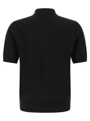 Dolce & Gabbana Black Virgin Wool Polo Shirt