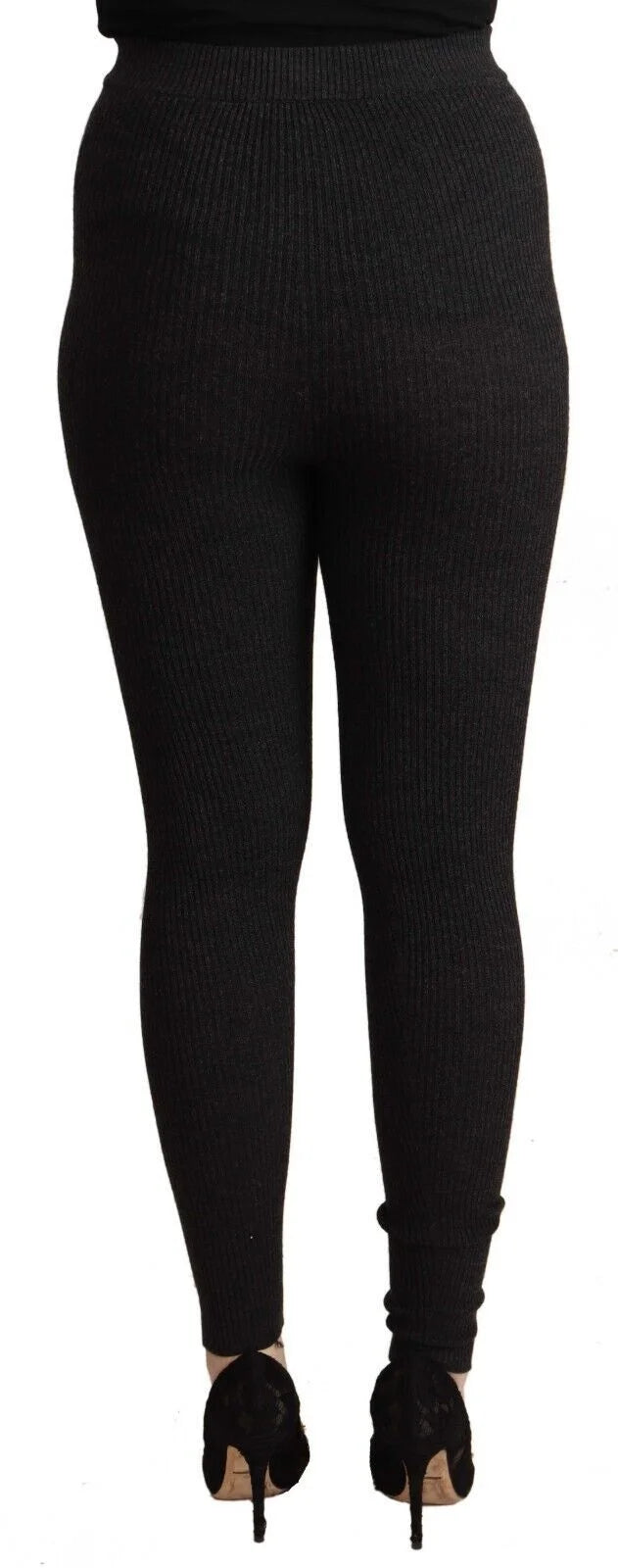 Dolce & Gabbana Black Virgin Wool Stretch Waist Tights Pants - IT40|S - Tights