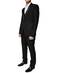 Dolce & Gabbana Black Virgin Wool Tuxedo - IT50 | L