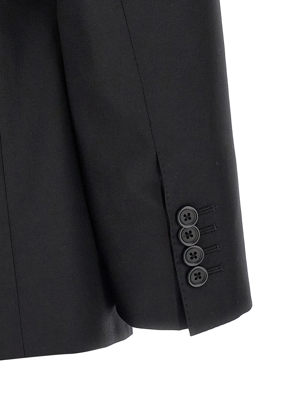 Dolce & Gabbana Black Virgin Wool Two-Piece Suit