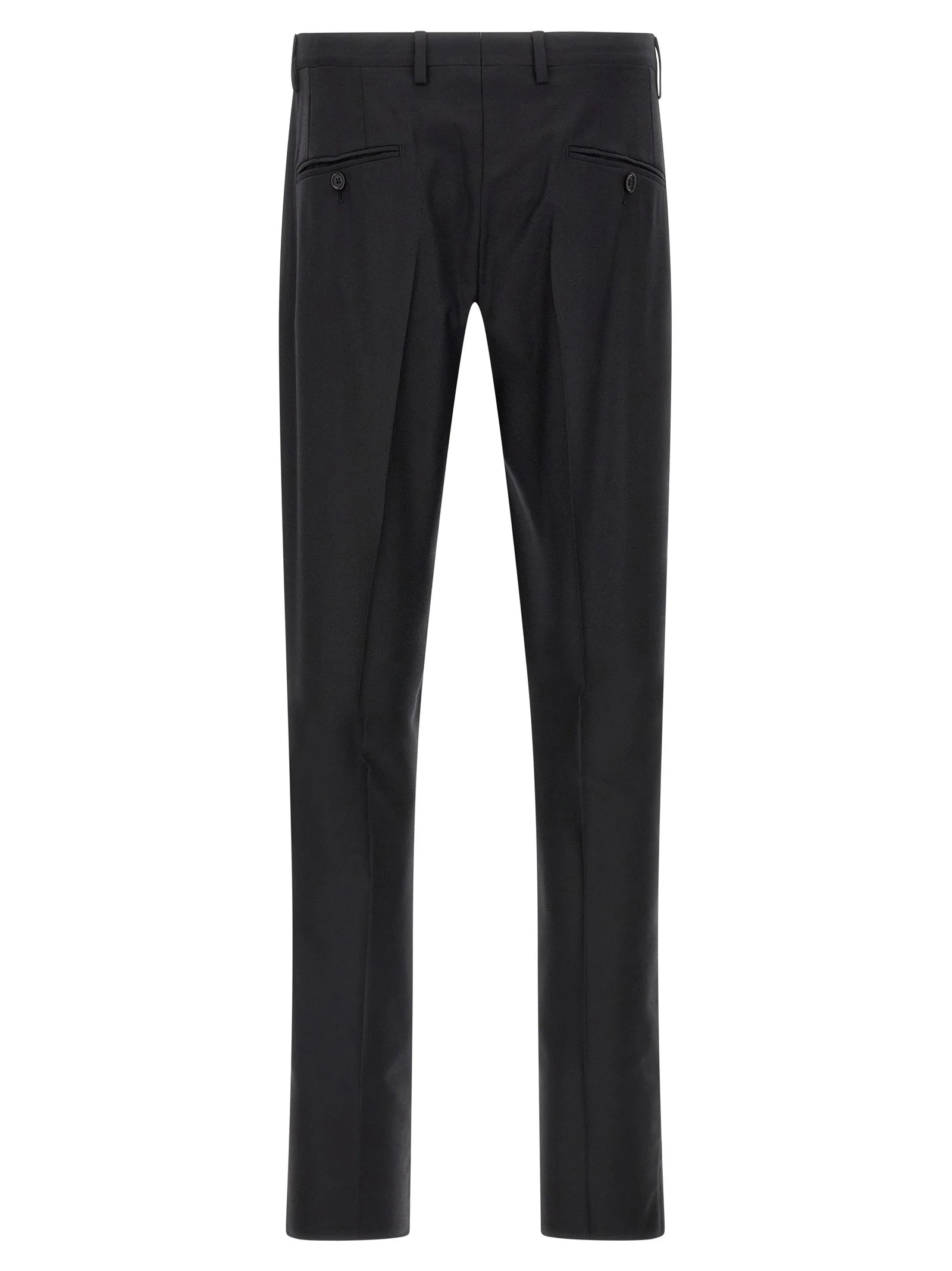 Dolce & Gabbana Black Virgin Wool Two-Piece Suit