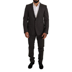 Dolce & Gabbana Black Virgin Wool Two-Piece Suit - IT50 | L