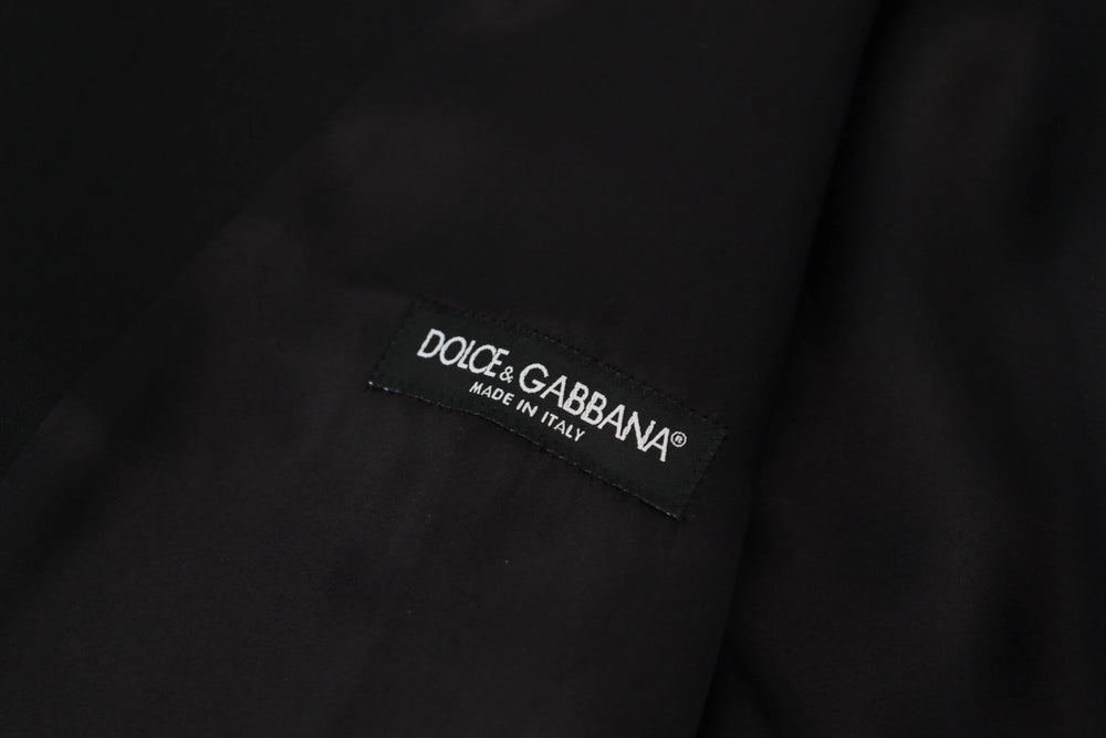 Dolce & Gabbana Black Virgin Wool Waistcoat Formal Dress Vest - IT50 | L - Vests