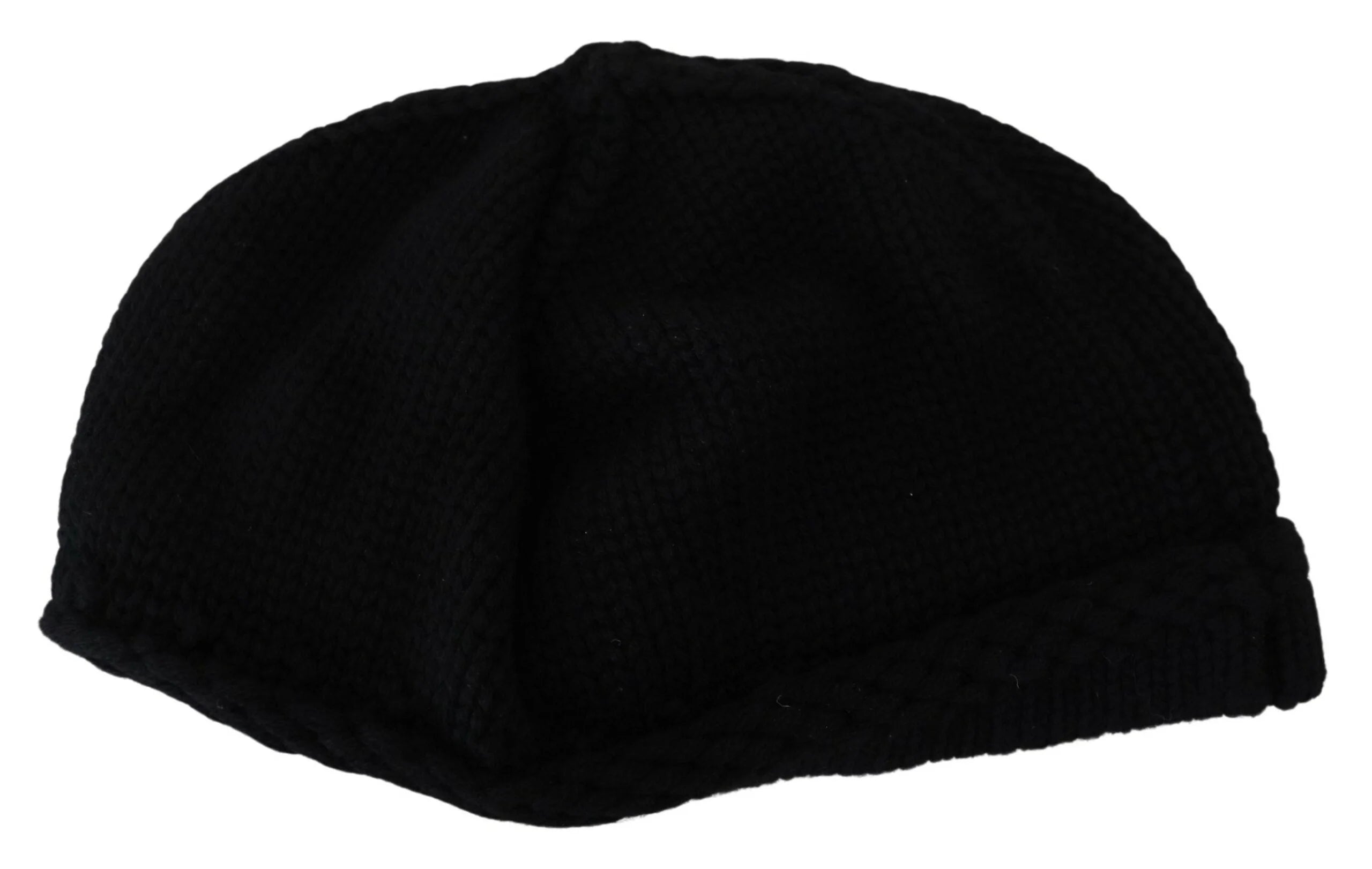 Dolce & Gabbana Black Virgin Wool Women Winter Beanie Cap Hat - Beanies