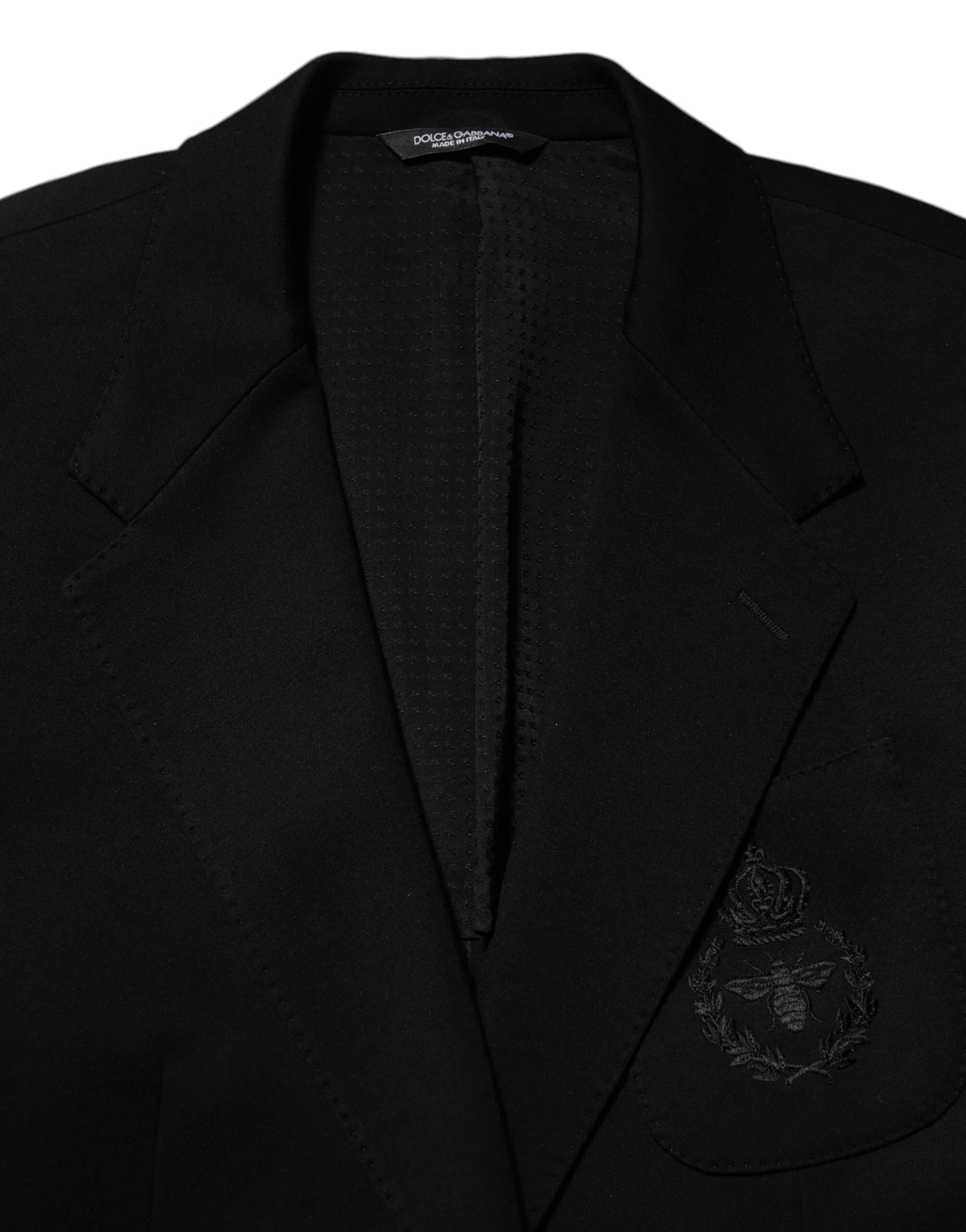 Dolce & Gabbana Black Viscose 2 Buttons Suit Jacket Blazer - IT48 | M - Sport Jackets
