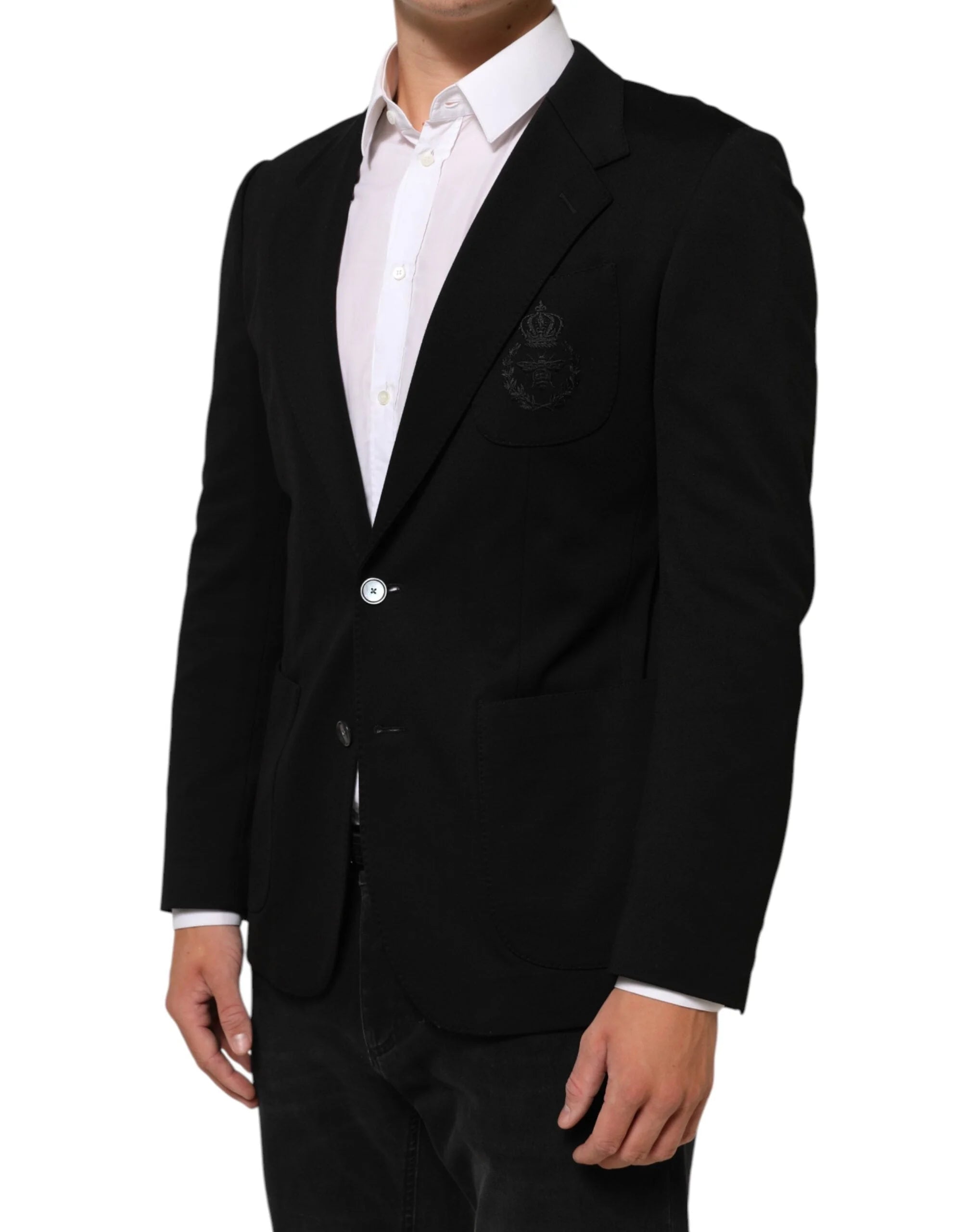 Dolce & Gabbana Black Viscose 2 Buttons Suit Jacket Blazer - IT48 | M - Sport Jackets