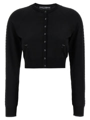 Dolce & Gabbana Black Viscose Cardigan - IT46