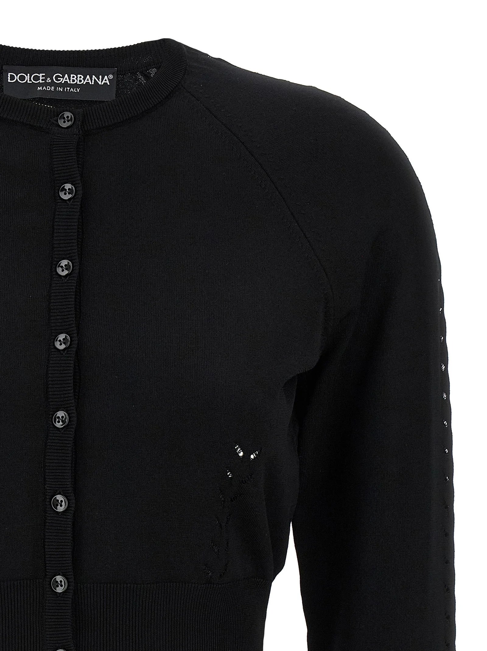 Dolce & Gabbana Black Viscose Cardigan - IT46