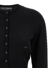 Dolce & Gabbana Black Viscose Cardigan - IT46