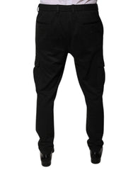 Dolce & Gabbana Black Viscose Cargo Men Casual Pants - IT50 | L - Cargo Pants