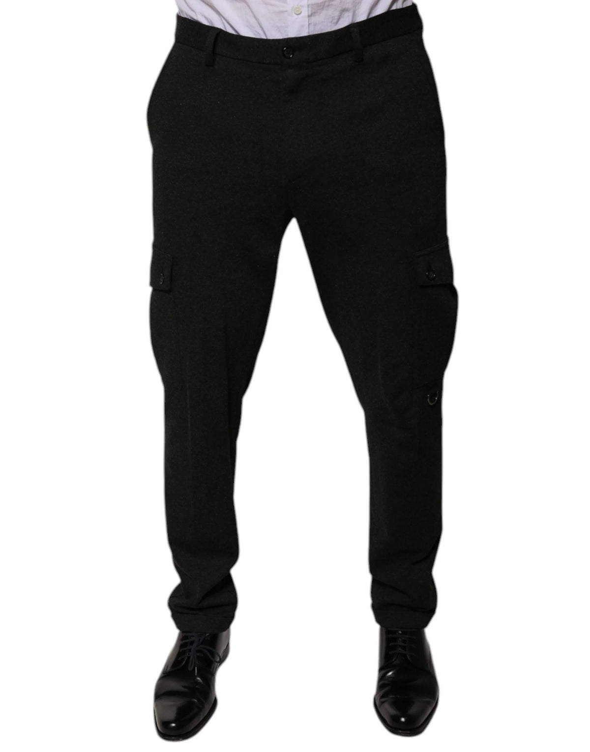 Dolce & Gabbana Black Viscose Cargo Men Casual Pants - IT50 | L - Cargo Pants