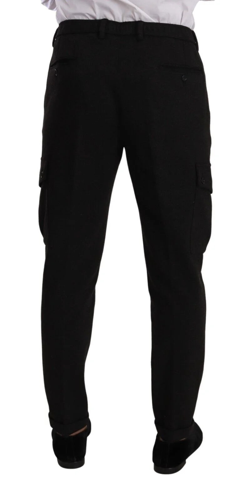 Dolce & Gabbana Black Viscose Cargo Skinny Men Trouser Pants - IT54 | XL - Cargo Pants