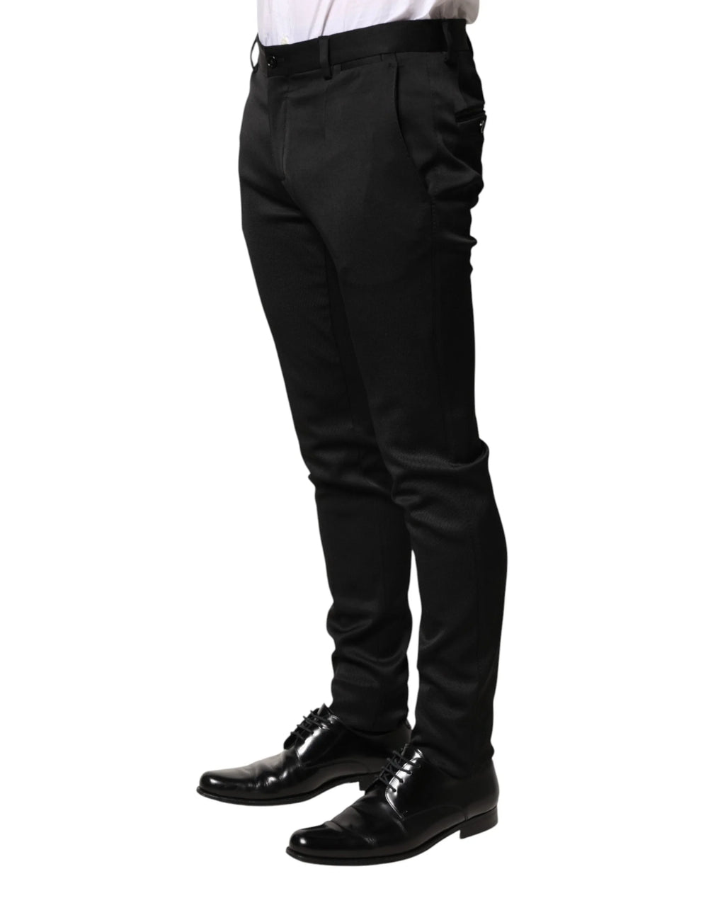 Dolce & Gabbana Black Viscose Dress Formal Men Trousers Pants - IT44 | XS