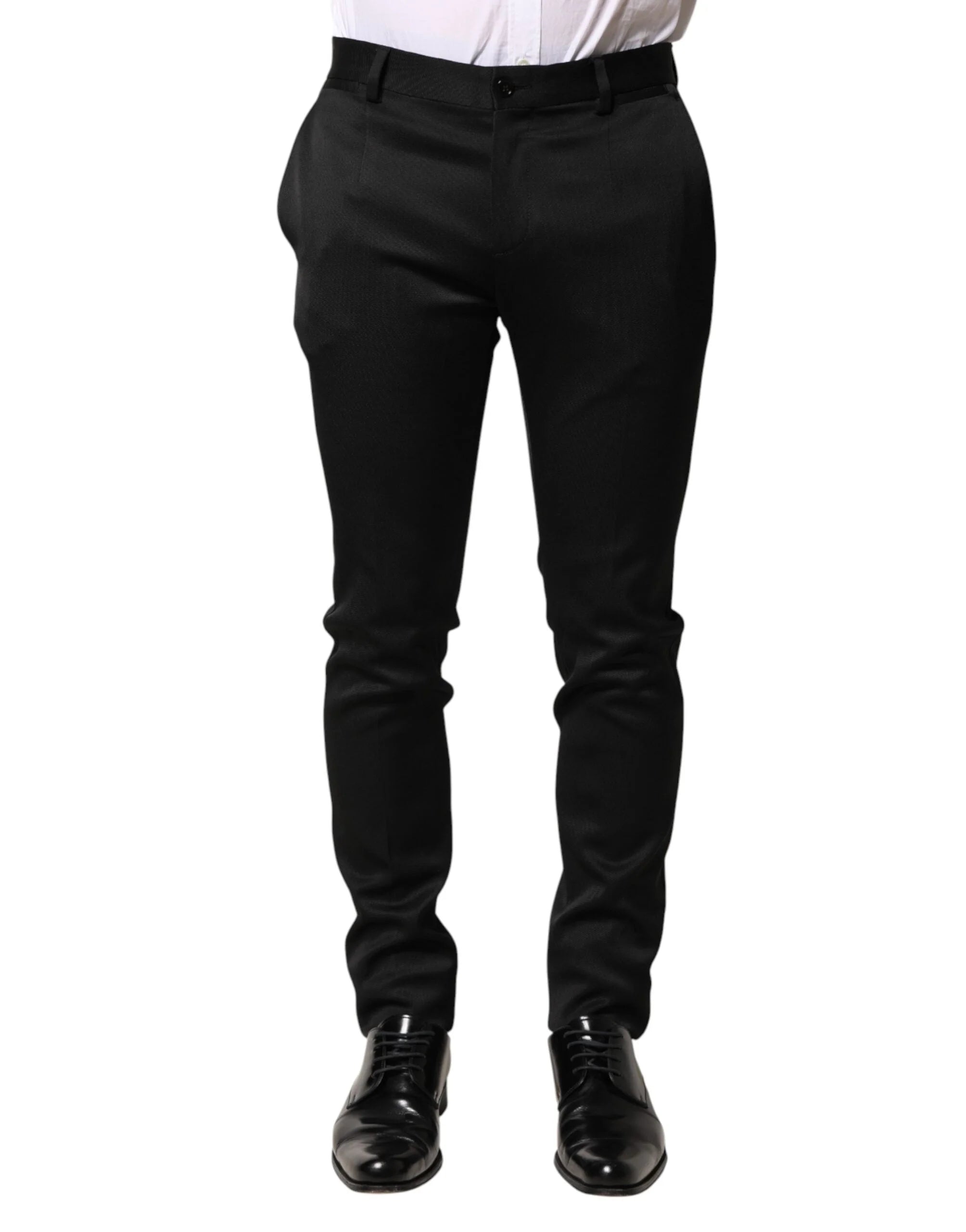 Dolce & Gabbana Black Viscose Dress Formal Men Trousers Pants - IT44 | XS