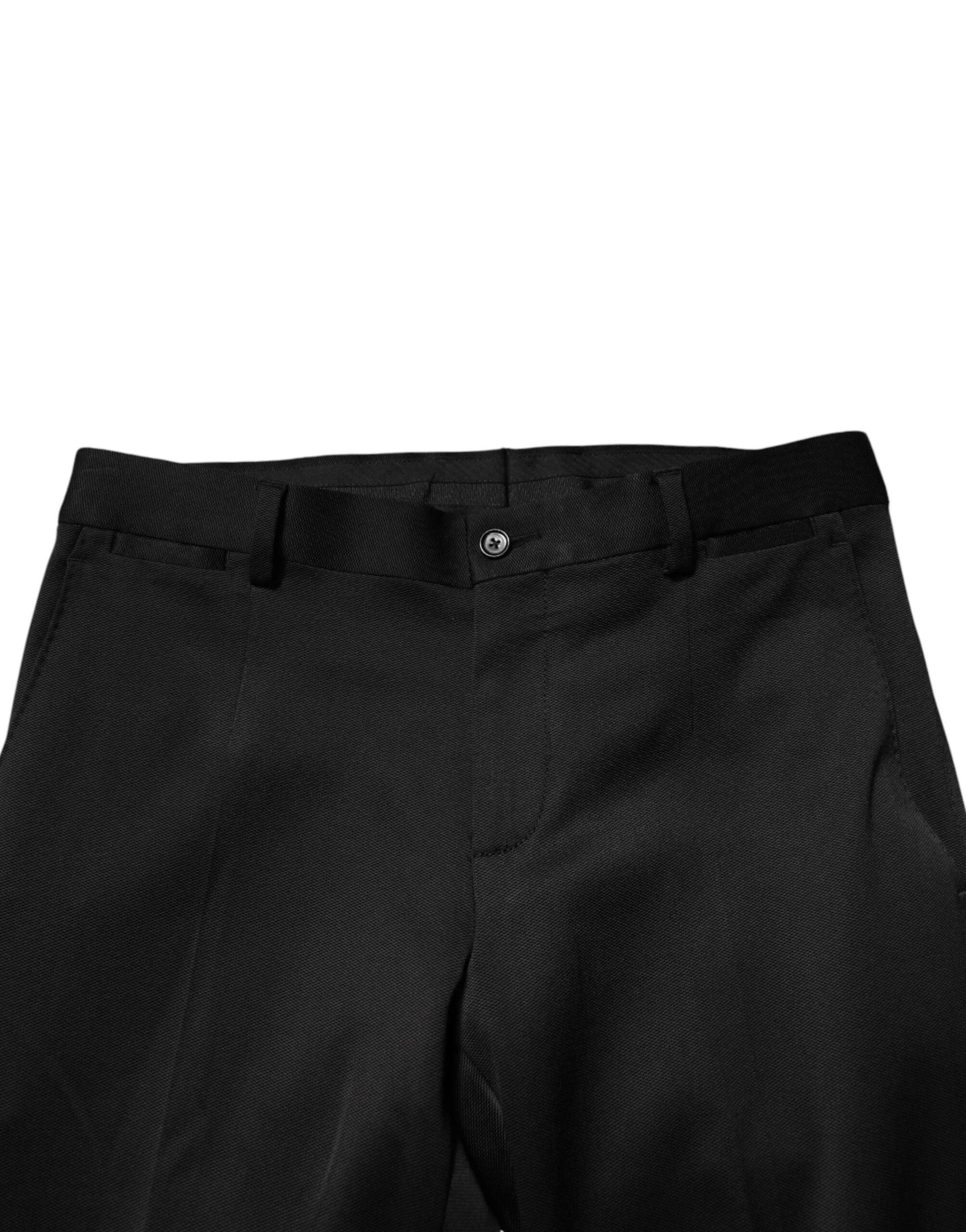 Dolce & Gabbana Black Viscose Dress Formal Men Trousers Pants - IT44 | XS