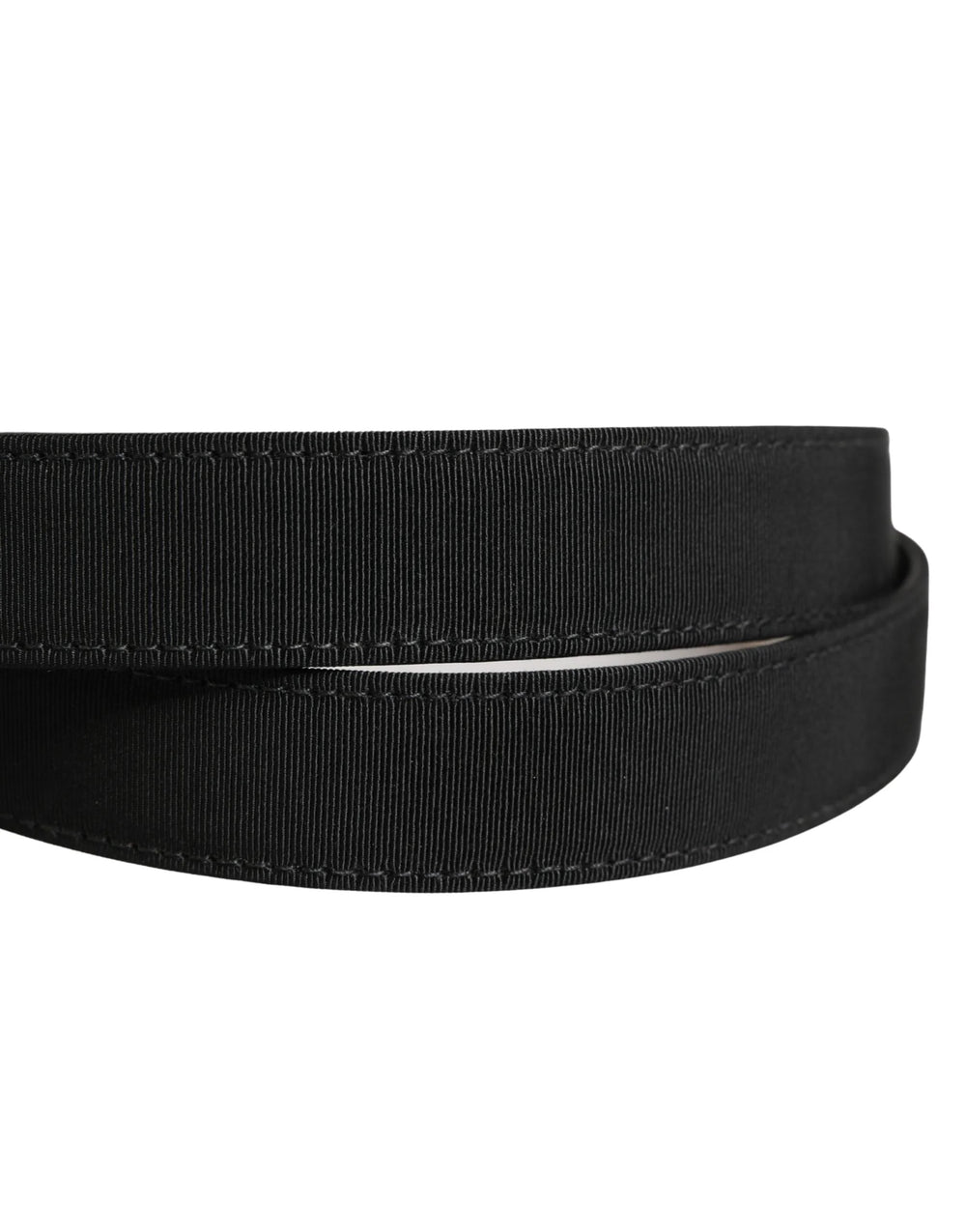 Dolce & Gabbana Black Viscose Leather Gold Metal Buckle Belt - 90 cm / 36 Inches