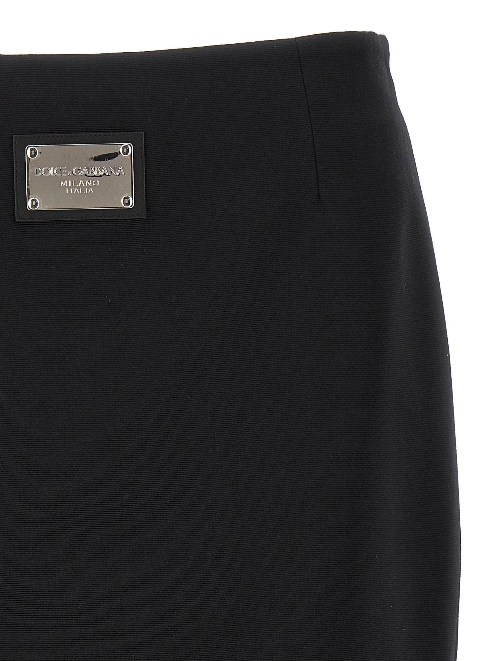 Dolce & Gabbana Black Viscose Long Skirt - IT40