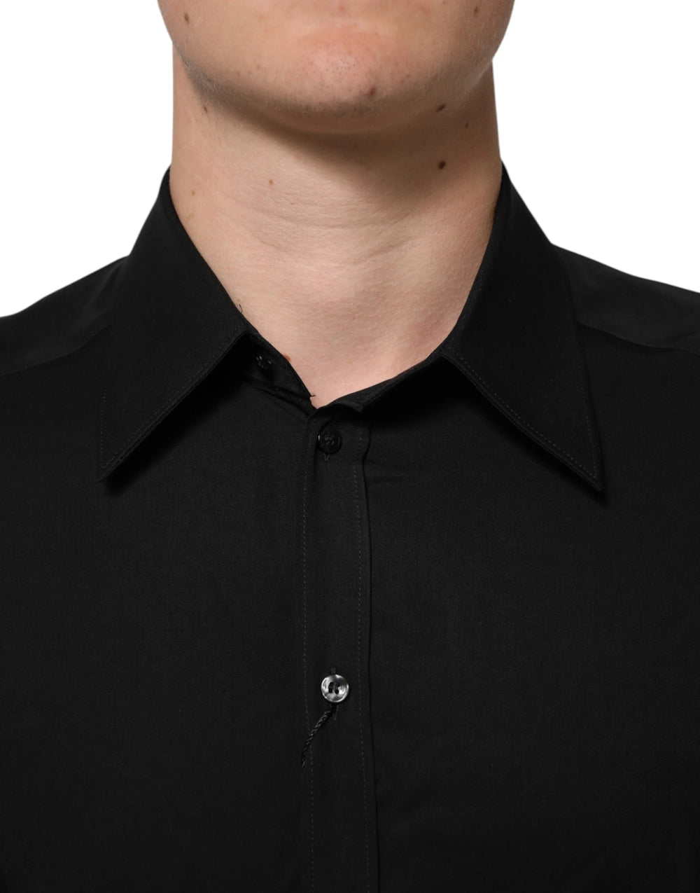 Dolce & Gabbana Black Viscose Long Sleeve Formal Dress Shirt - IT41 | L - Shirts
