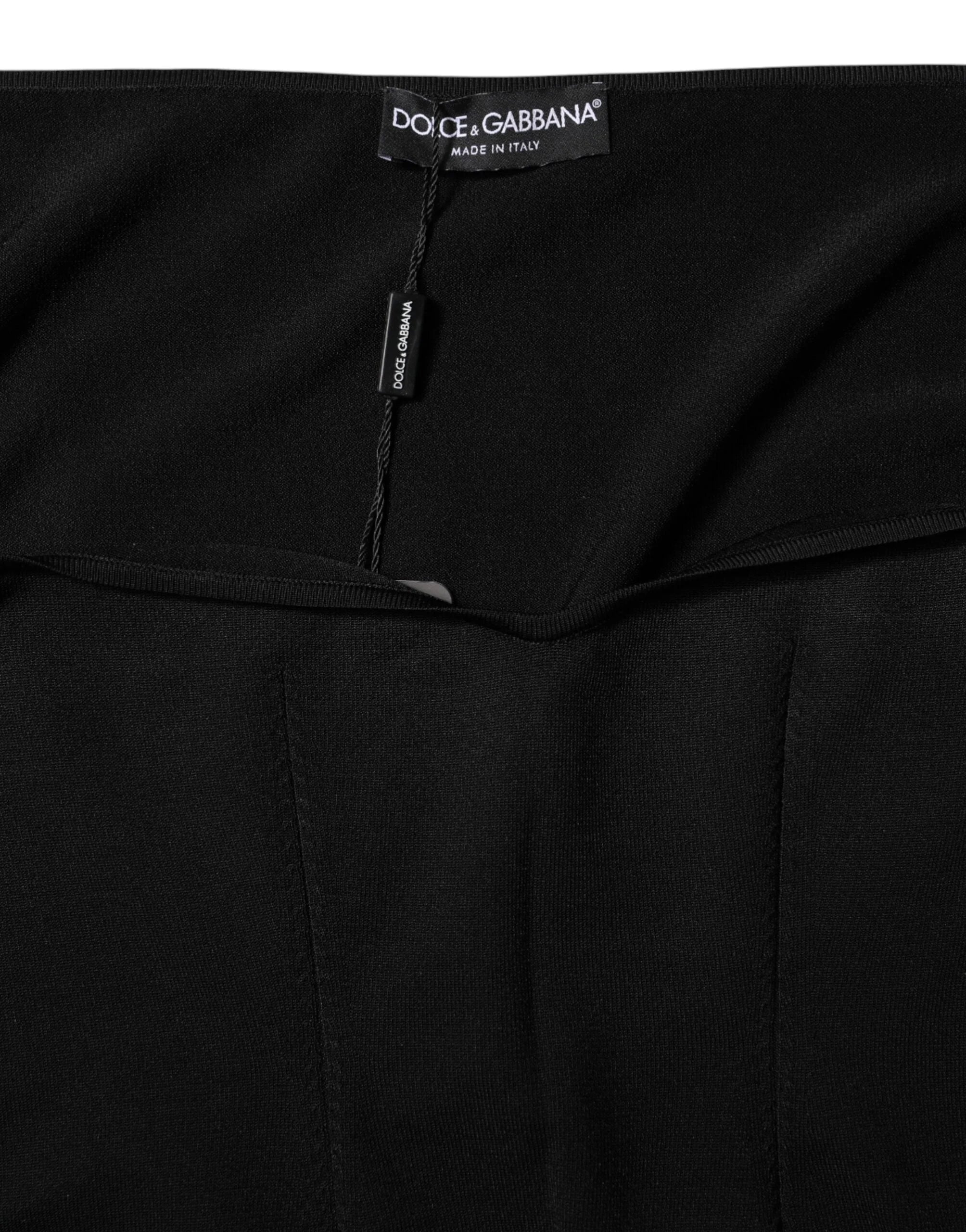 Dolce & Gabbana Black Viscose Long Sleeve Pullover Blouse Top - IT42|M - Sweaters