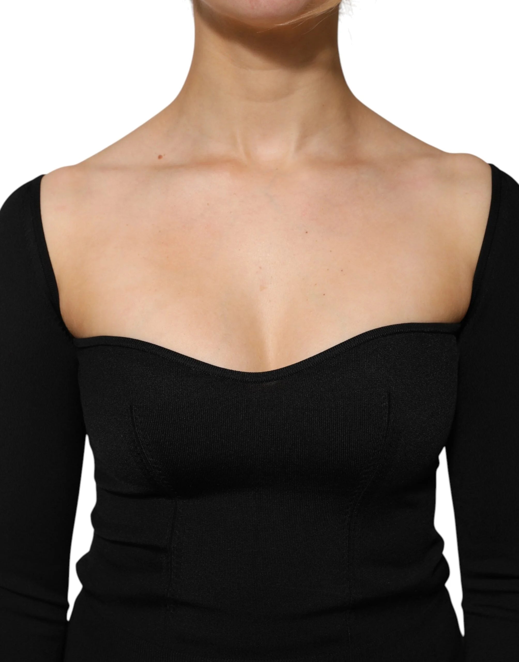 Dolce & Gabbana Black Viscose Long Sleeve Pullover Blouse Top - IT42|M - Sweaters