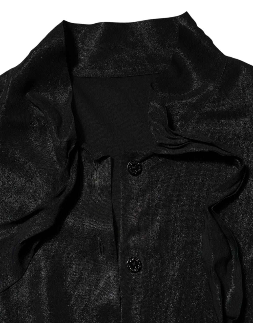 Dolce & Gabbana Black Viscose Long Sleeve Tie Neck Blouse Top - IT42|M - Blouses