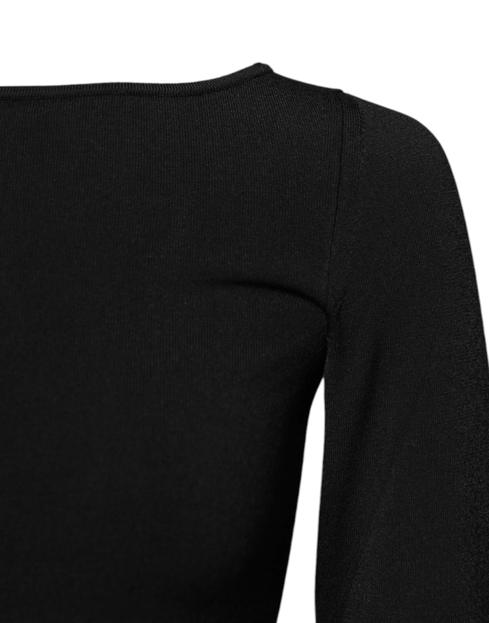 Dolce & Gabbana Black Viscose Long Sleeves Pullover Top - IT36|XXS - Sweaters