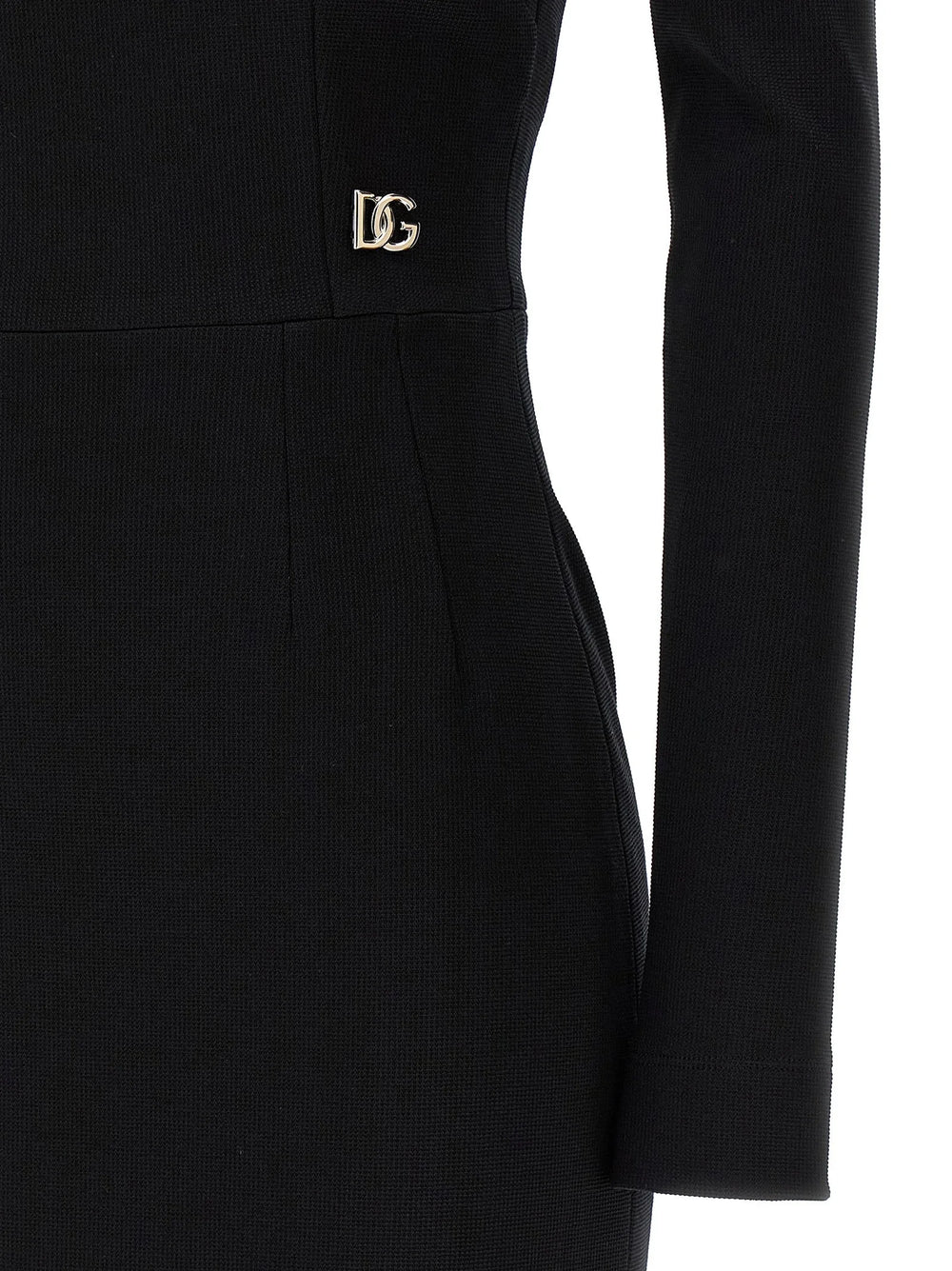 Dolce & Gabbana Black Viscose Midi Dress - IT40