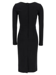 Dolce & Gabbana Black Viscose Midi Dress - IT40