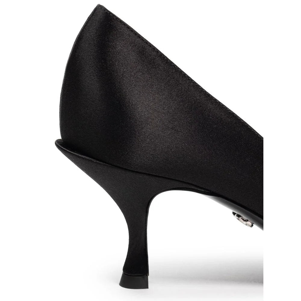 Dolce & Gabbana Black Viscose Pump - EU38.5/US8.5