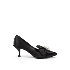 Dolce & Gabbana Black Viscose Pump - EU38.5/US8.5 - Heels
