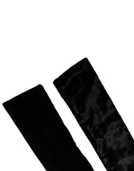 Dolce & Gabbana Black Viscose Satin Waist Women Cintura Belt - IT40|S
