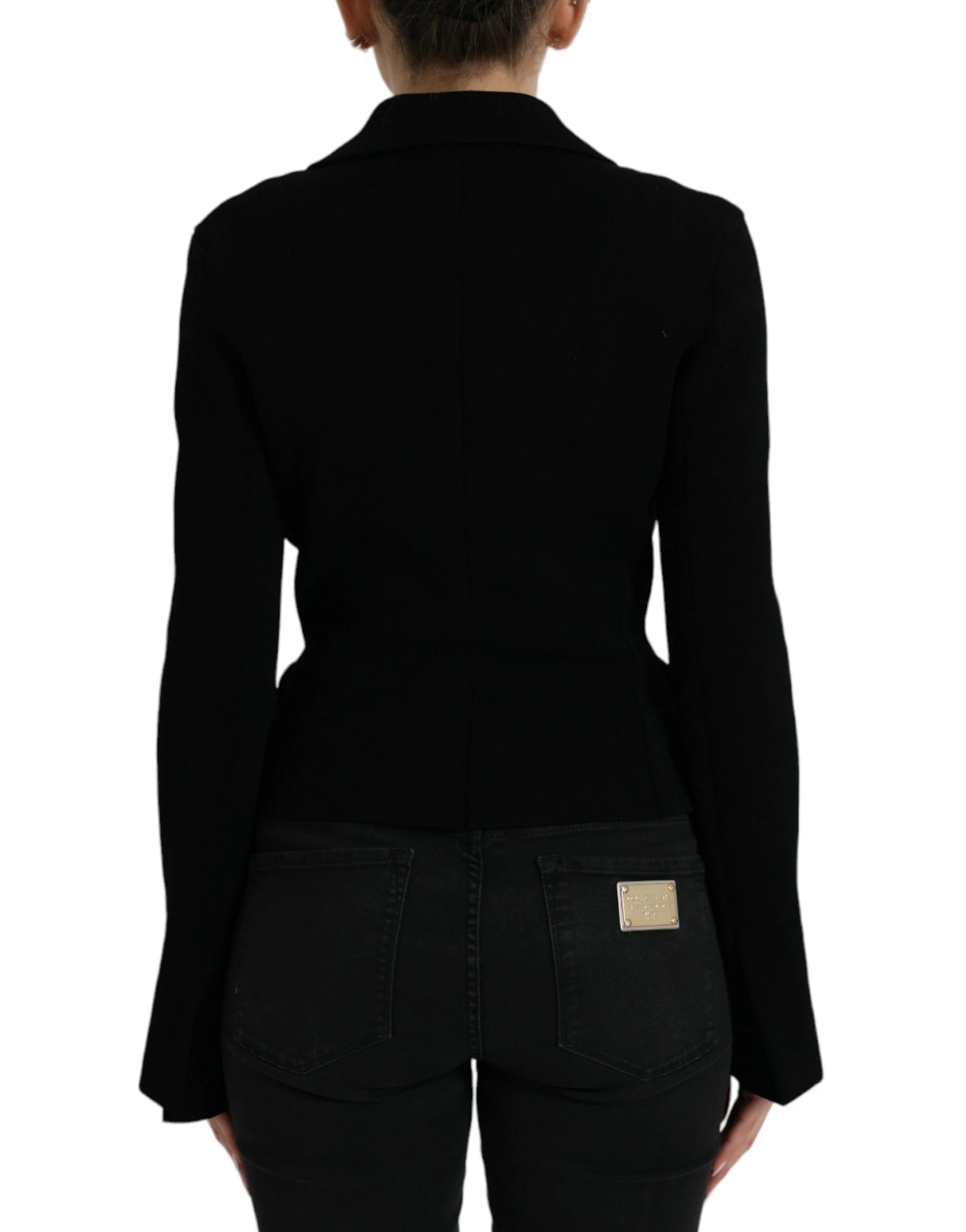 Dolce & Gabbana Black Viscose Single Breasted Blazer Jacket - IT40|S - Coats & Jackets