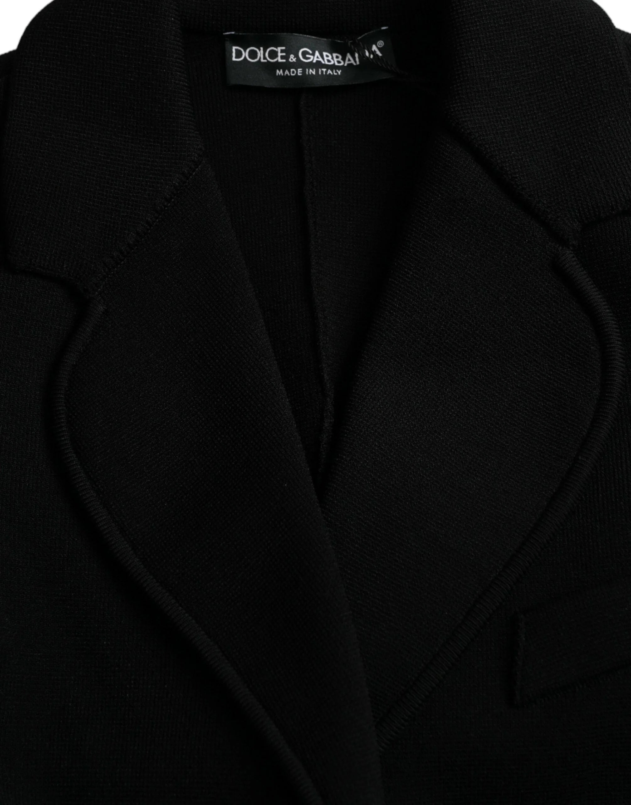 Dolce & Gabbana Black Viscose Single Breasted Blazer Jacket - IT40|S - Coats & Jackets