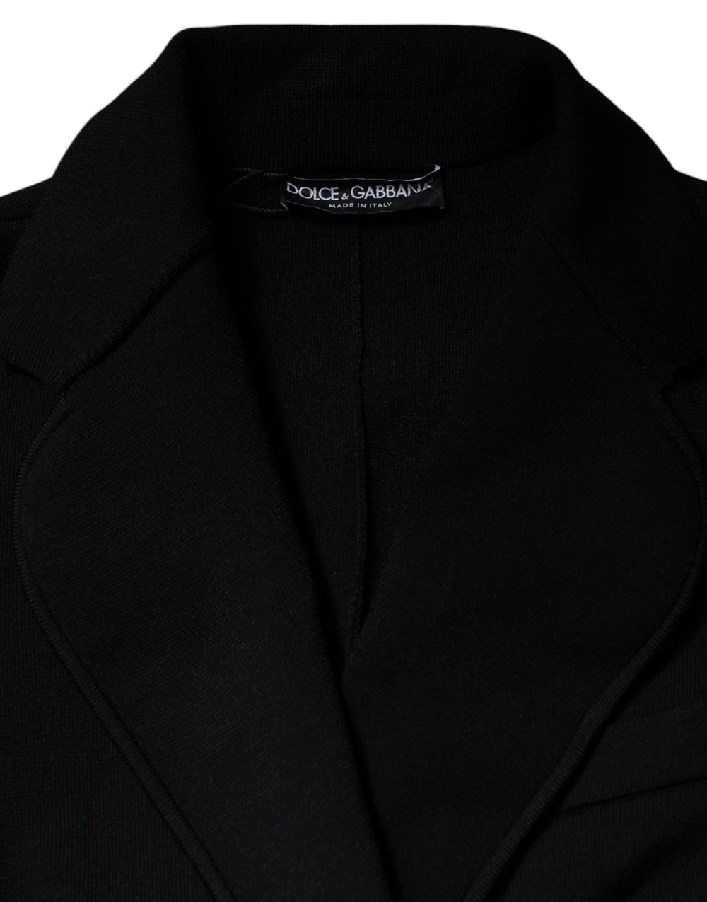 Dolce & Gabbana Black Viscose Single Breasted Blazer Jacket - IT46|XL - Coats & Jackets