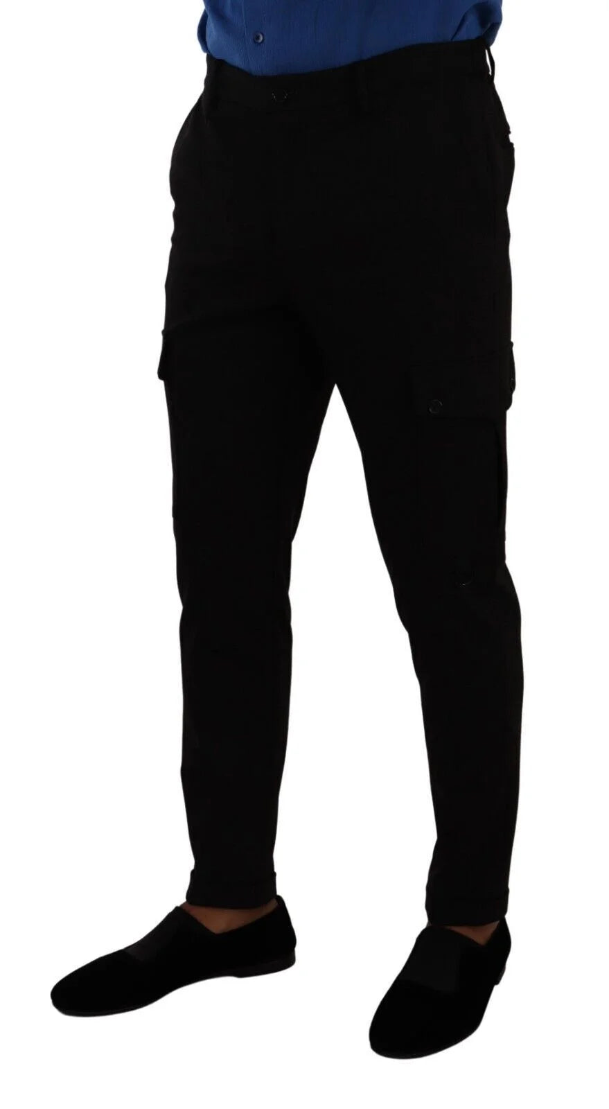 Dolce & Gabbana Black Viscose Skinny Cargo Trouser Pants - IT48 | M - Cargo Pants