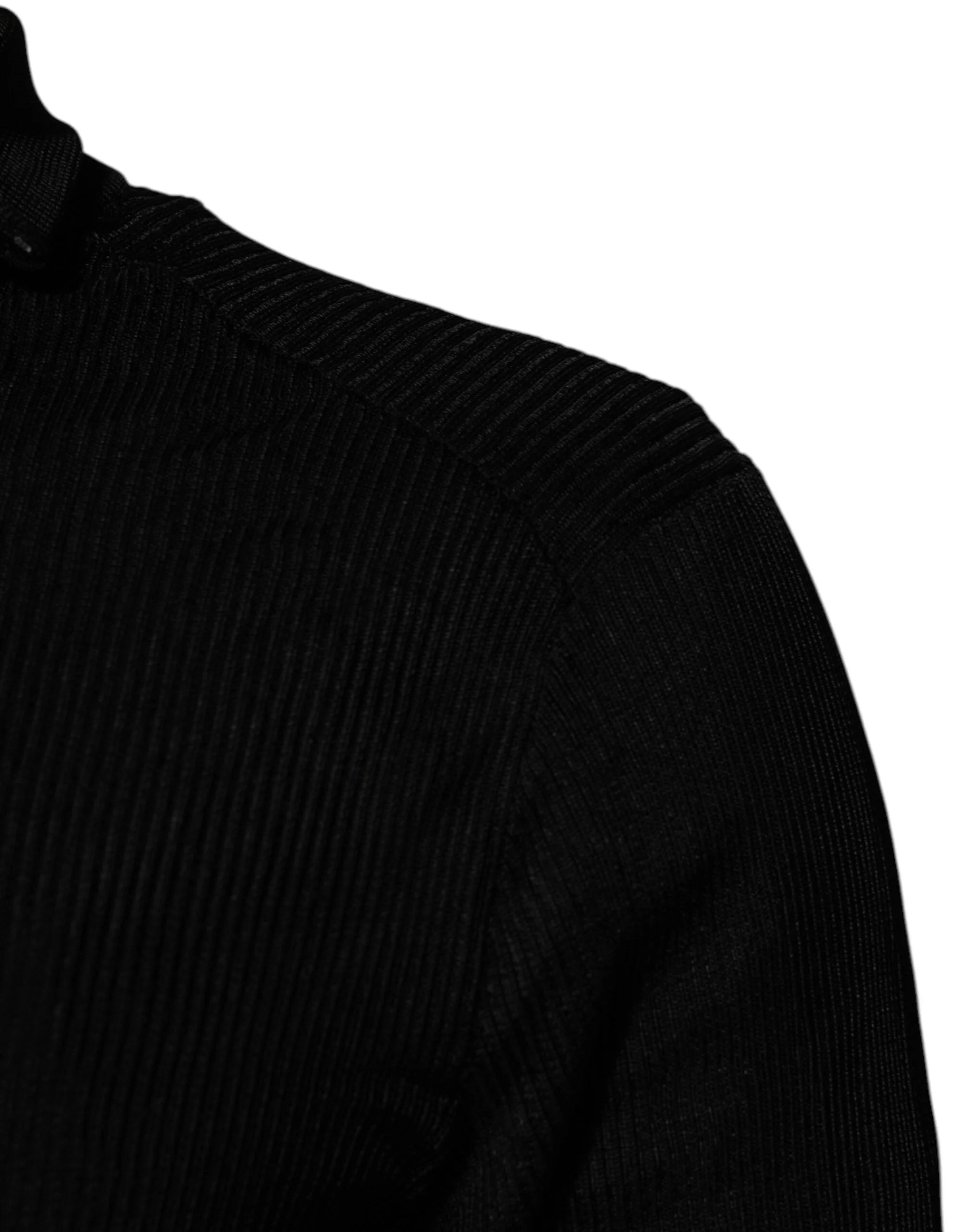 Dolce & Gabbana Black Viscose Turtle Neck Pullover Sweater - IT48 | M - Sweaters