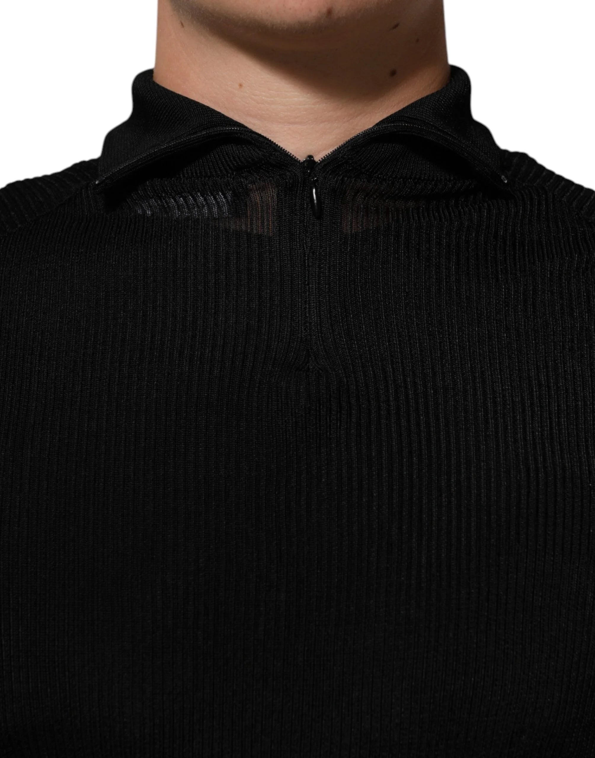 Dolce & Gabbana Black Viscose Turtle Neck Pullover Sweater - IT48 | M - Sweaters