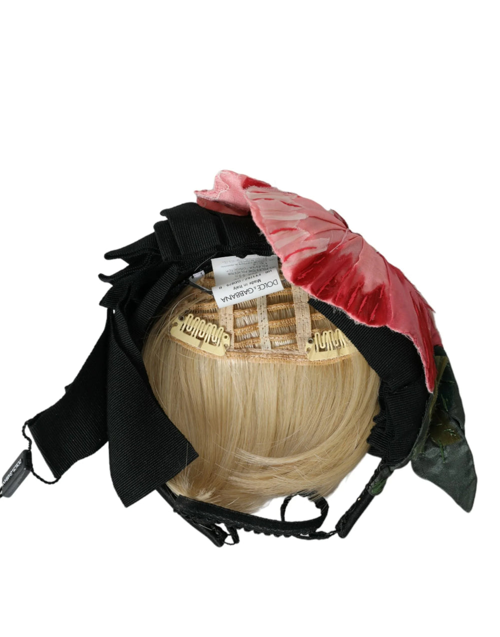 Dolce & Gabbana Black Viscose White Hair Parrucchiera Headband Diadem - Headbands