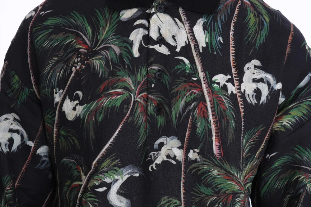 Dolce & Gabbana Black Volcano Sicily Short Sleeve T-Shirt - T-Shirts