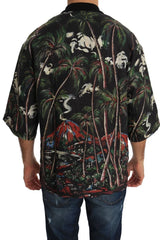 Dolce & Gabbana Black Volcano Sicily Short Sleeve T-Shirt - T-Shirts