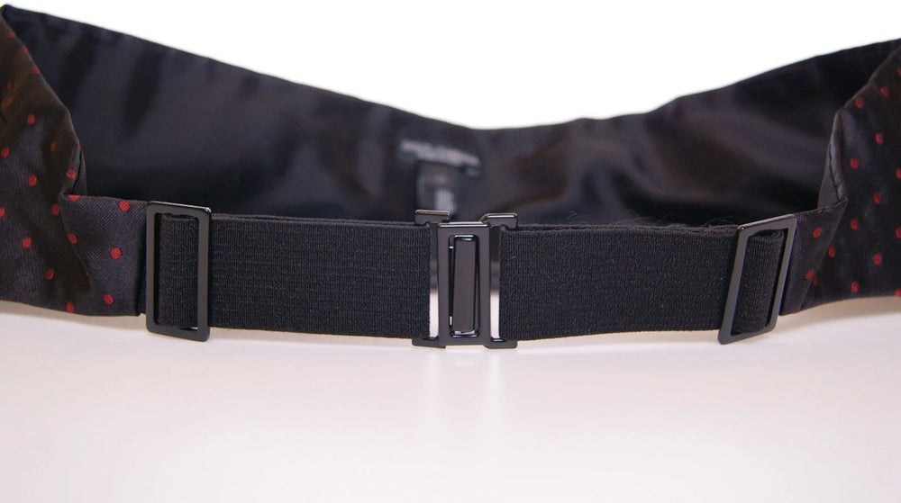 Dolce & Gabbana Black Waist Tuxedo Smoking Belt Cummerbund - Suspenders