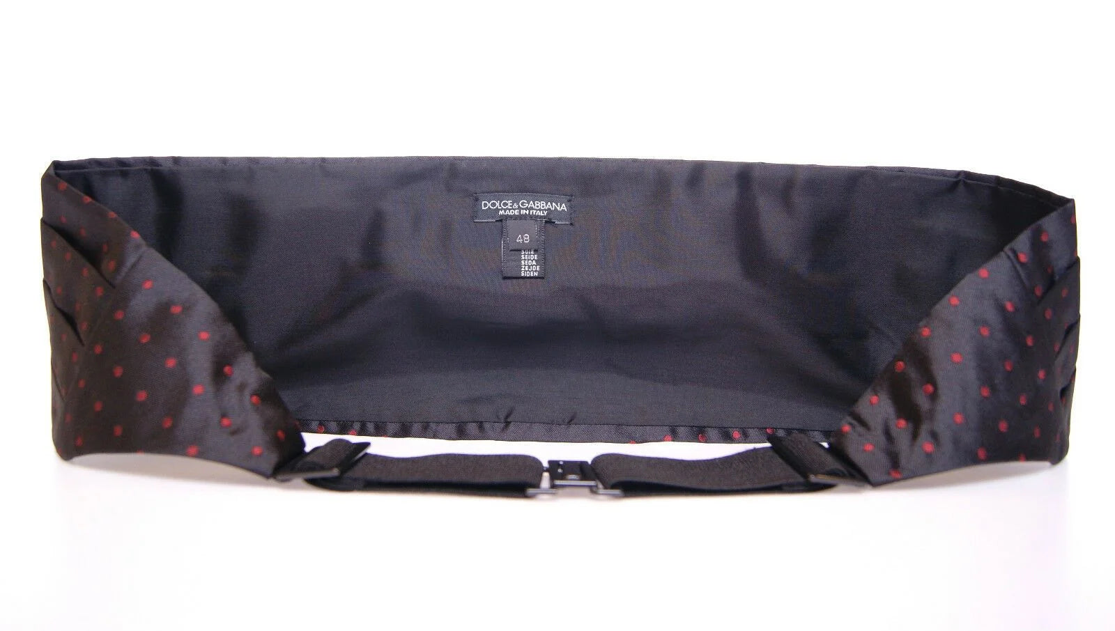 Dolce & Gabbana Black Waist Tuxedo Smoking Belt Cummerbund - Suspenders