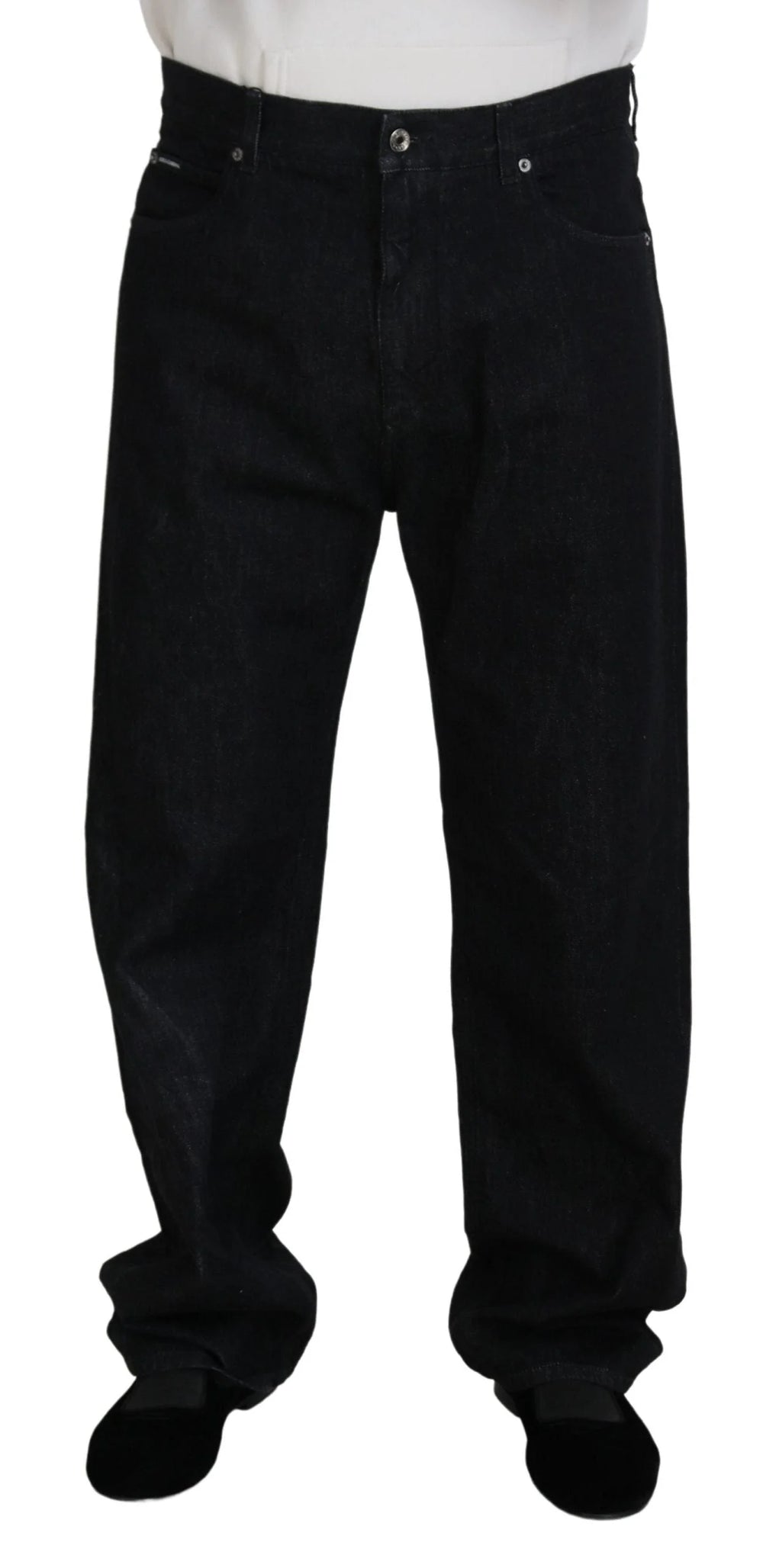 Dolce & Gabbana Black Washed Cotton Men Casual Denim Jeans - IT48 | M - Jeans