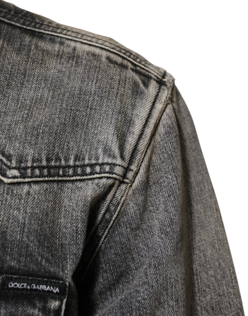 Dolce & Gabbana Black Washed Cotton Snap Long Sleeve Casual Shirt - 40 - Shirts