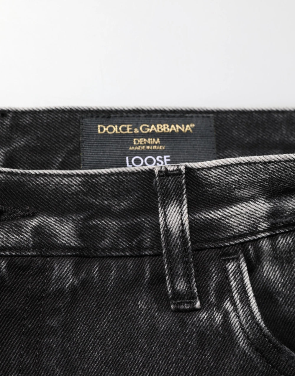 Dolce & Gabbana Black Washed Ripped Loose Cotton Denim Jeans - Jeans