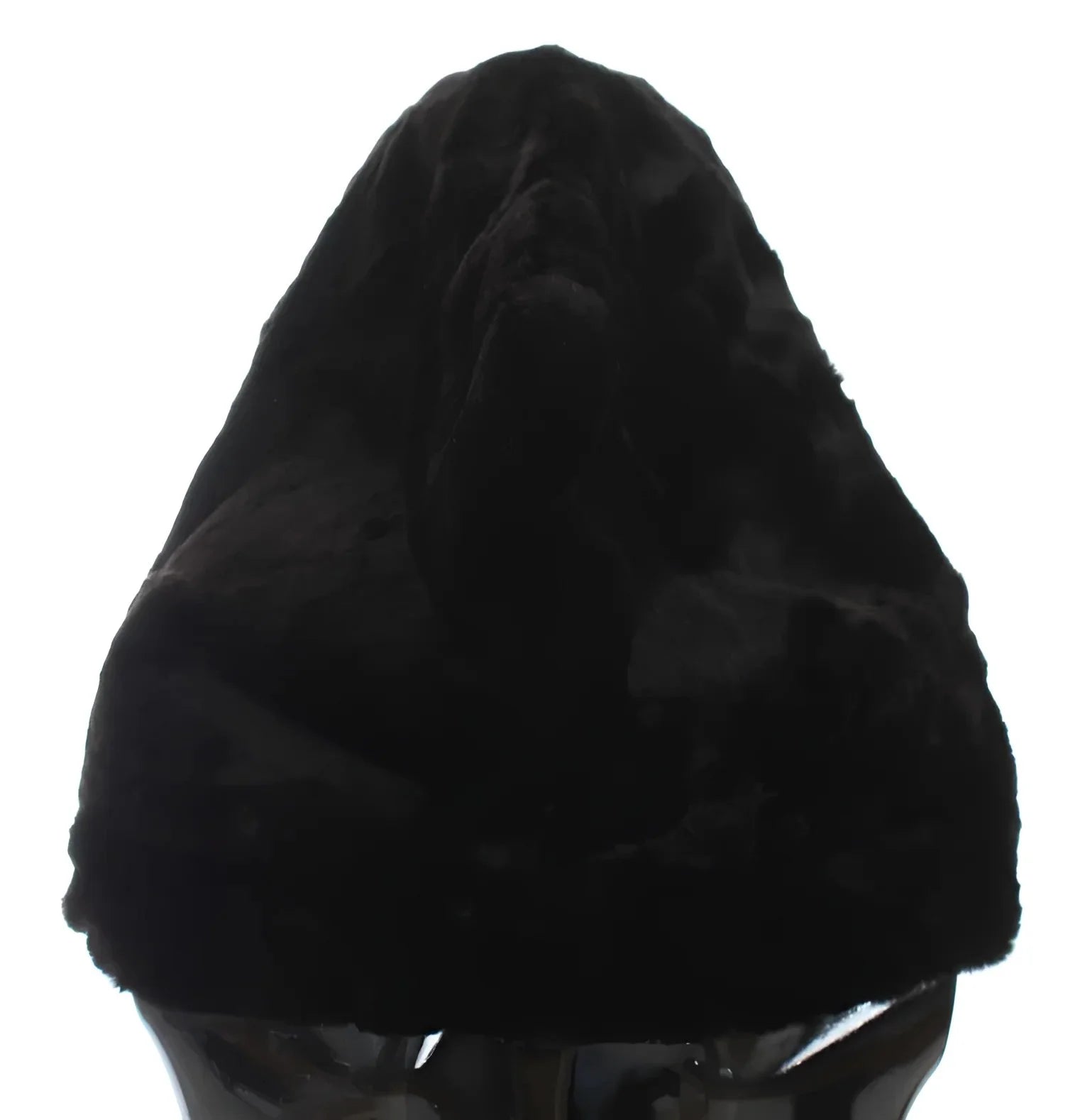 Dolce & Gabbana Black Weasel Fur Crochet Hood Scarf Hat - Scarves & Shawls