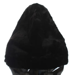 Dolce & Gabbana Black Weasel Fur Crochet Hood Scarf Hat - Scarves & Shawls